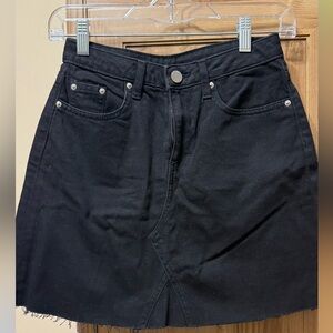 H&M Black Denim Mini Skirt, NWOT